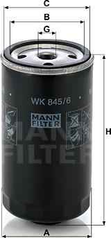 Mann-Filter WK 845/6 - Kuro filtras onlydrive.pro