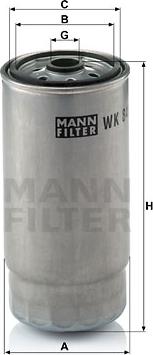 Mann-Filter WK 845/7 - Топливный фильтр onlydrive.pro