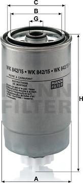 Mann-Filter WK 842/15 - Fuel filter onlydrive.pro