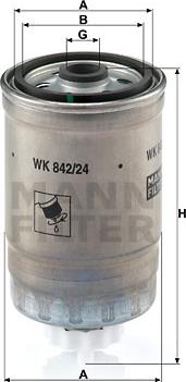 Mann-Filter WK 842/24 - Fuel filter onlydrive.pro