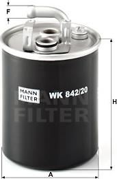 Mann-Filter WK 842/20 - Degvielas filtrs onlydrive.pro