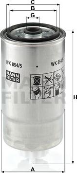Mann-Filter WK 854/5 - Fuel filter onlydrive.pro