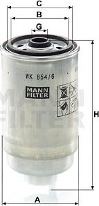 Mann-Filter WK 854/6 - Degvielas filtrs onlydrive.pro