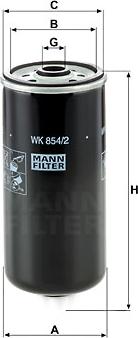 Mann-Filter WK 854/2 - Fuel filter onlydrive.pro