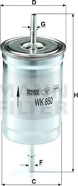 Mann-Filter WK 850 - Fuel filter onlydrive.pro