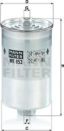 Mann-Filter WK 853 - Polttoainesuodatin onlydrive.pro