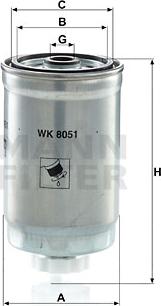 Mann-Filter WK 8051 - Fuel filter onlydrive.pro