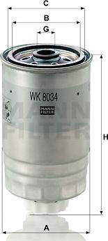 Mann-Filter WK 8034 - Fuel filter onlydrive.pro