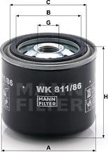 Mann-Filter WK 811/86 - Fuel filter onlydrive.pro
