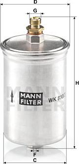 Mann-Filter WK 830/3 - Polttoainesuodatin onlydrive.pro