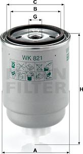 Mann-Filter WK 821 - Polttoainesuodatin onlydrive.pro