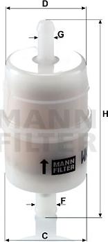 Mann-Filter WK 32/6 - Fuel filter onlydrive.pro