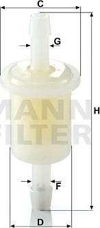 Mann-Filter WK 21 (10) - Fuel filter onlydrive.pro