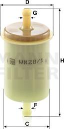 Mann-Filter WK 28/1 - Fuel filter onlydrive.pro