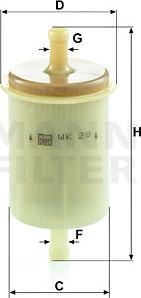 Mann-Filter WK 28 - Fuel filter onlydrive.pro