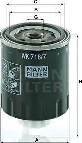 Mann-Filter WK 718/7 - Топливный фильтр onlydrive.pro