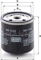 Mann-Filter WK 712/2 - Топливный фильтр onlydrive.pro