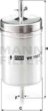 Mann-Filter WK 730/3 - Fuel filter onlydrive.pro