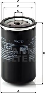 Mann-Filter WK 733 - Fuel filter onlydrive.pro