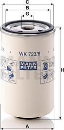 Mann-Filter WK 723/6 - Топливный фильтр onlydrive.pro