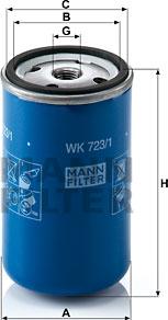 Mann-Filter WK 723/1 - Топливный фильтр onlydrive.pro