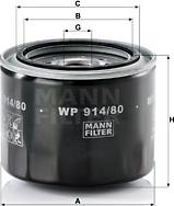 Mann-Filter WP 914/80 - Oil Filter onlydrive.pro