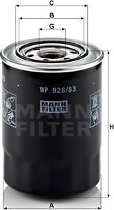 Mann-Filter WP 928/83 - Oil Filter onlydrive.pro