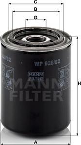 Mann-Filter WP 928/82 - Oil Filter onlydrive.pro