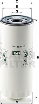 Mann-Filter WP 11 102/3 - Eļļas filtrs onlydrive.pro