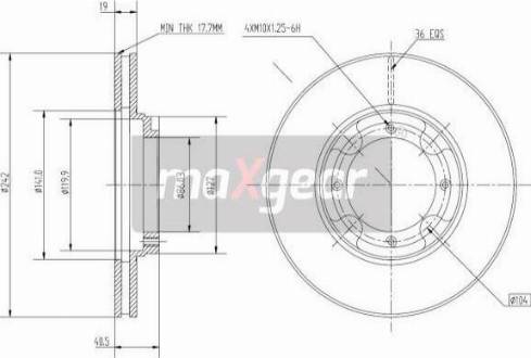 Maxgear 19-0933 - Brake Disc onlydrive.pro