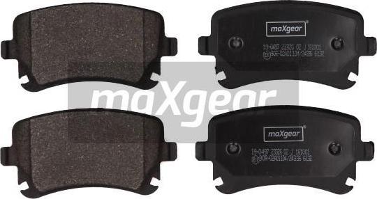 Maxgear 19-0497 - Stabdžių trinkelių rinkinys, diskinis stabdys onlydrive.pro