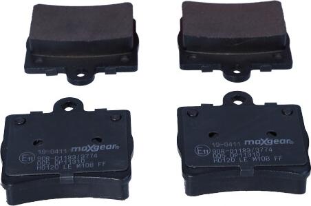 Maxgear 19-0411 - Brake Pad Set, disc brake onlydrive.pro