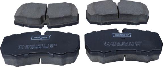 Maxgear 19-0486 - Brake Pad Set, disc brake onlydrive.pro