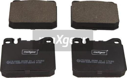 Maxgear 19-0434 - Brake Pad Set, disc brake onlydrive.pro