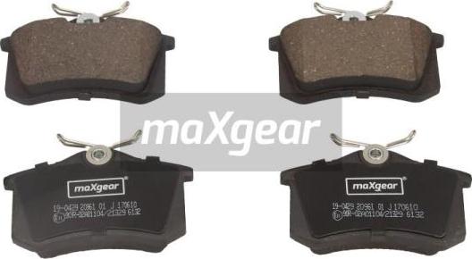 Maxgear 19-0429 - Brake Pad Set, disc brake onlydrive.pro