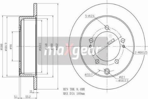 Maxgear 19-1948MAX - Brake Disc onlydrive.pro