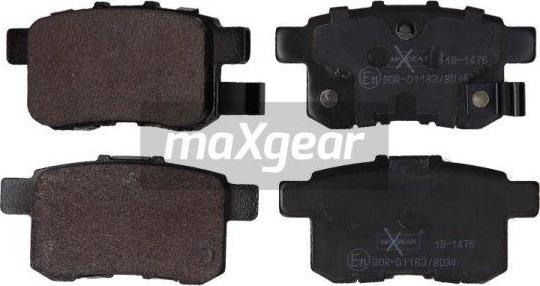 Maxgear 19-1476 - Stabdžių trinkelių rinkinys, diskinis stabdys onlydrive.pro