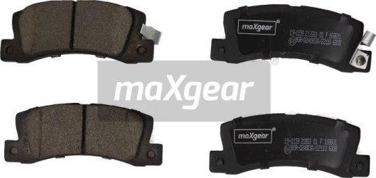 Maxgear 19-1159 - Piduriklotsi komplekt,ketaspidur onlydrive.pro