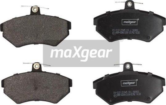 Maxgear 19-1110 - Тормозные колодки, дисковые, комплект onlydrive.pro