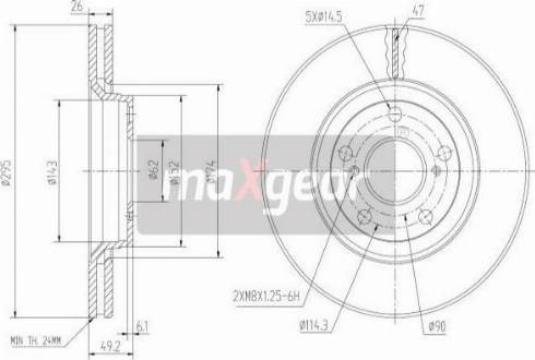 Maxgear 19-1868MAX - Brake Disc onlydrive.pro