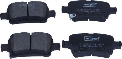 Maxgear 19-3656 - Brake Pad Set, disc brake onlydrive.pro