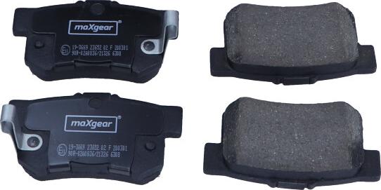 Maxgear 19-3669 - Brake Pad Set, disc brake onlydrive.pro