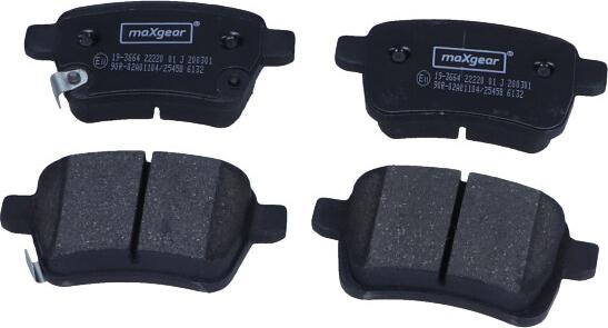 Maxgear 19-3664 - Тормозные колодки, дисковые, комплект onlydrive.pro