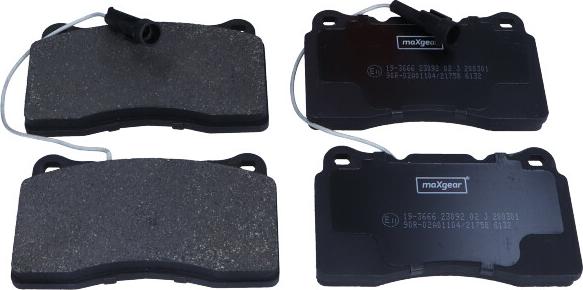 Maxgear 19-3666 - Brake Pad Set, disc brake onlydrive.pro