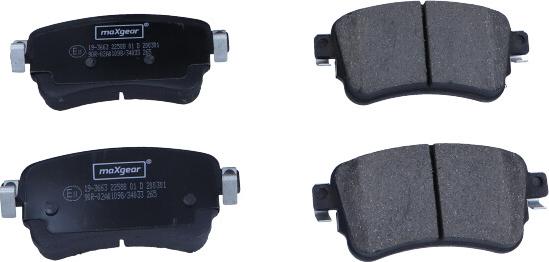 Maxgear 19-3663 - Brake Pad Set, disc brake onlydrive.pro