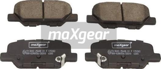 Maxgear 19-3043 - Тормозные колодки, дисковые, комплект onlydrive.pro