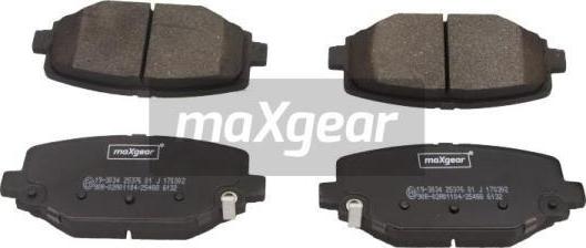 Maxgear 19-3034 - Тормозные колодки, дисковые, комплект onlydrive.pro