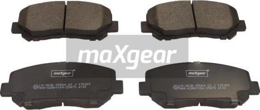 Maxgear 19-3038 - Тормозные колодки, дисковые, комплект onlydrive.pro