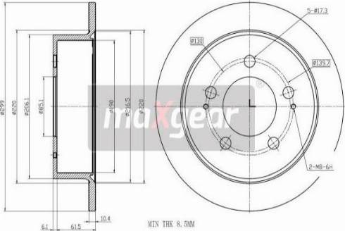 Maxgear 19-3199 - Brake Disc onlydrive.pro