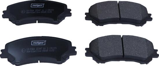 Maxgear 19-3364 - Brake Pad Set, disc brake onlydrive.pro